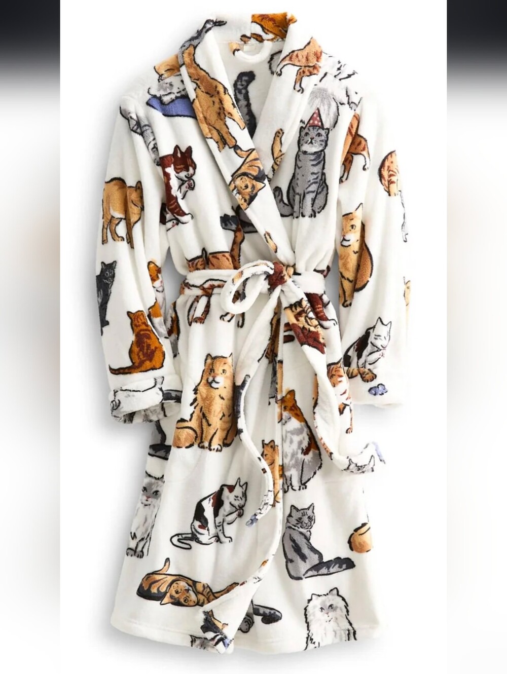 Vera Bradley Fleece Robe Sz L/XL In A Cat's Life Decor NWT